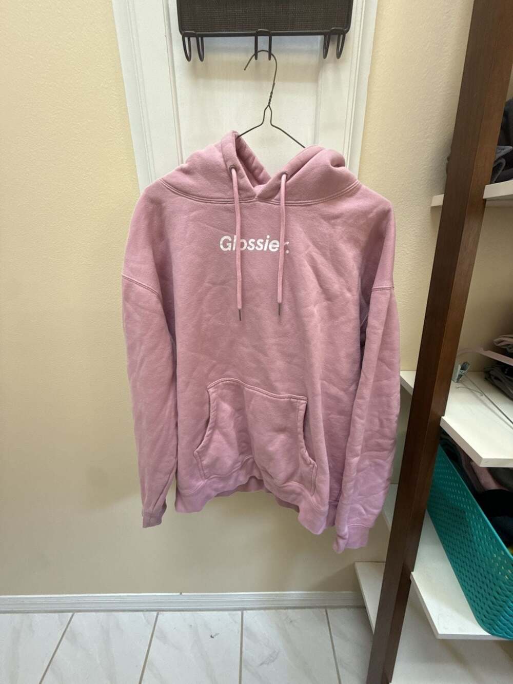 Glossier Original Pink Pullover Hoodie